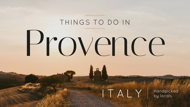 Provence Travel Inspiration Scenic Countryside Landscape Youtube Thumbnail Šablona návrhu