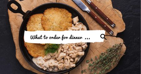 Ontwerpsjabloon van Facebook AD van Dinner Meal recipe ideas