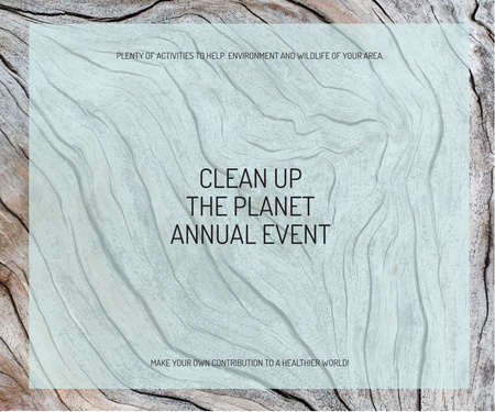 Anúncio do Evento Anual do Dia da Terra Large Rectangle Modelo de Design