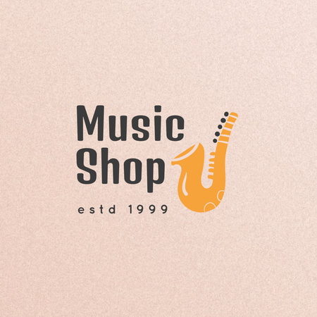 Music Shop Ad Logo tervezősablon