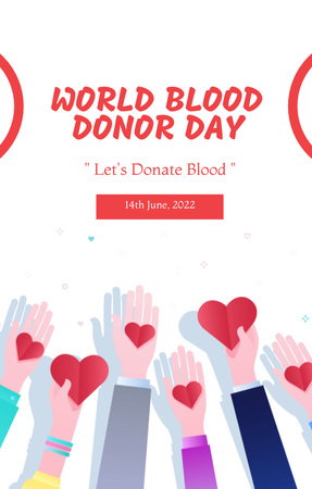 Blood Donation Day Observation Invitation 4.6x7.2in Design Template