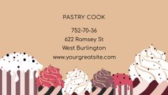 Pastry Cook Services Offer with yummy Cupcake