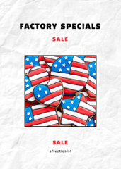 USA Independence Day Patriotic Cookies Sale Announcement