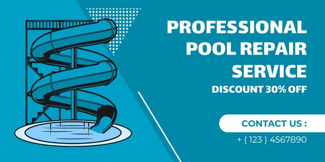 Modèle de visuel Discount on Professional Pool Repair Services - Image