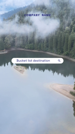 Orman İçinde Göl ile Gezi Turu Teklifi TikTok Video Tasarım Şablonu