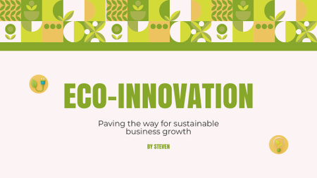 持続的な事業成長のためのエコイノベーション Presentation Wideデザインテンプレート