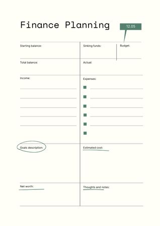 Finance Planning balance tracker Schedule Planner – шаблон для дизайна