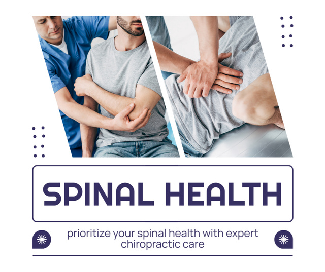 Spinal Health Maintaining With Chiropractic Care Facebookデザインテンプレート
