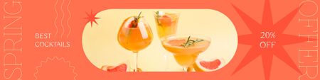 Cocktails Special Discount Offer Twitterデザインテンプレート