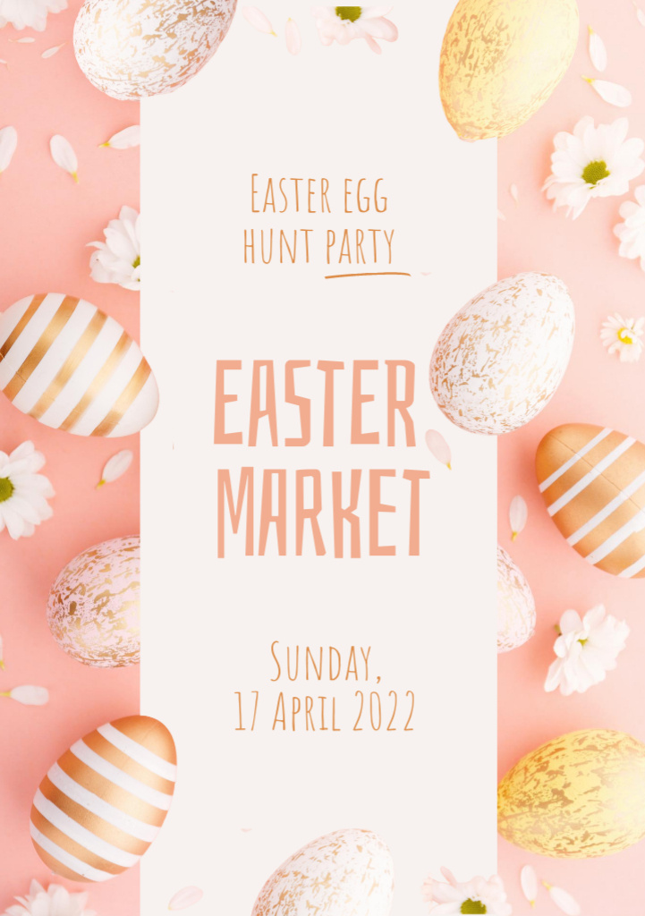 Easter Egg Hunt Announcement Flyer A5 Πρότυπο σχεδίασης
