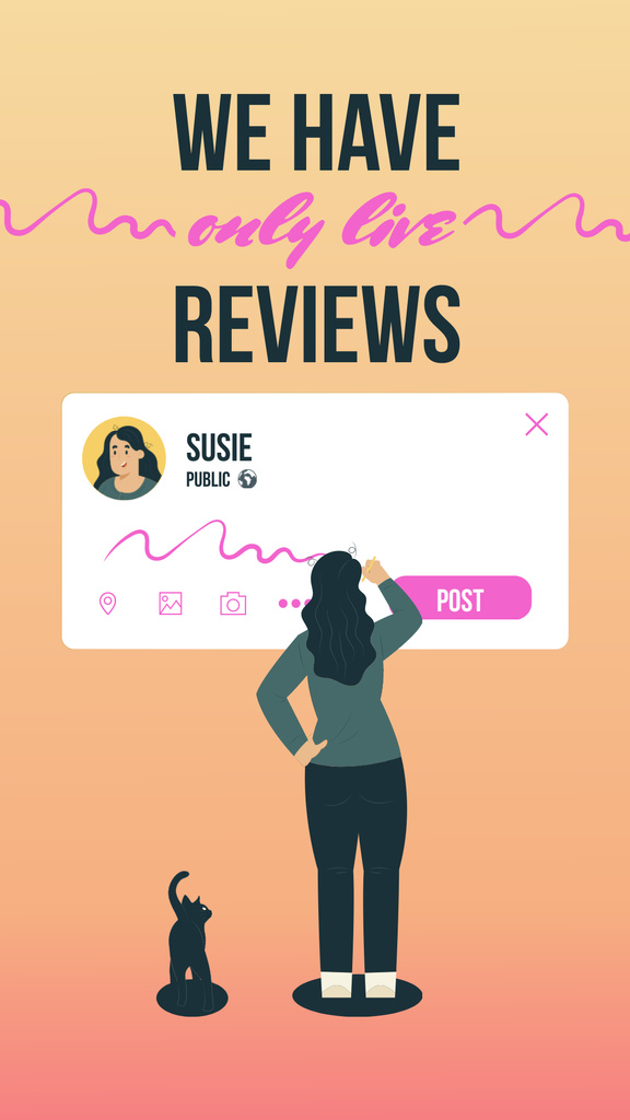 Woman making Store Review Instagram Story Design Template