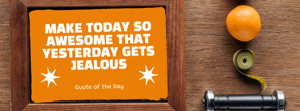 Ontwerpsjabloon van Facebook cover van Positive Quote About Making Everyday Awesome