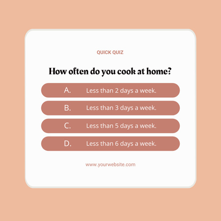 Modèle de visuel Questionnaire sur le thème de la cuisine - Instagram