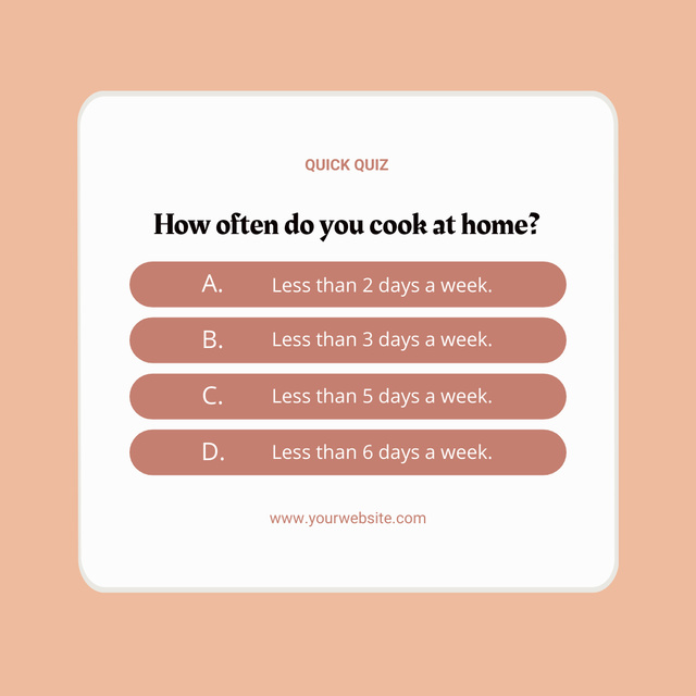 Ontwerpsjabloon van Instagram van Cooking Topic Questionnaire