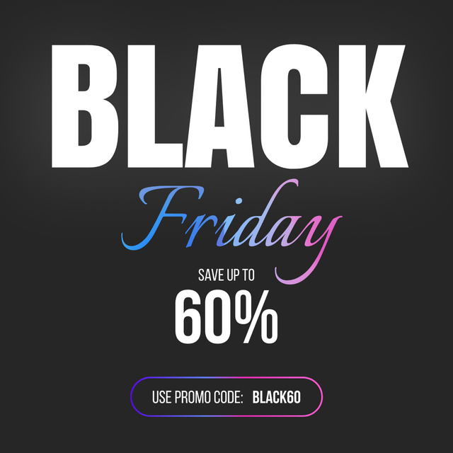 Black Friday Holiday Special Sale with Discount Animated Post Tasarım Şablonu