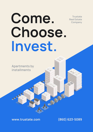 Template di design Property Investing Ad Poster