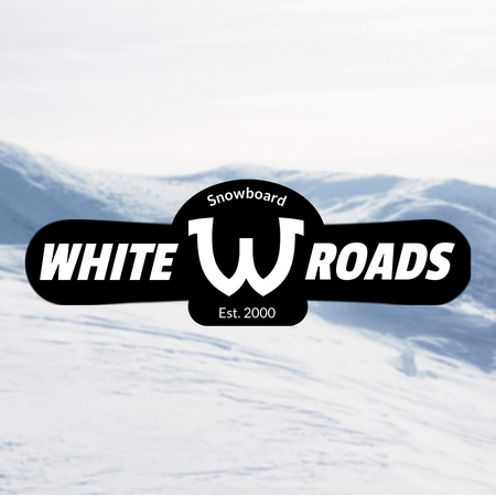 snowboard bolt hirdetés Logo tervezősablon
