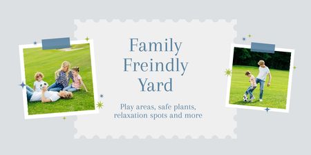 家族に優しい庭のためのプロの芝生管理 Twitterデザインテンプレート