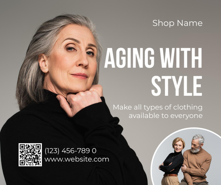 Sweaters And Other Clothes For Seniors Offer Facebook Design Template