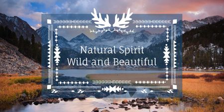 Natural spirit with Scenic Landscape Imageデザインテンプレート