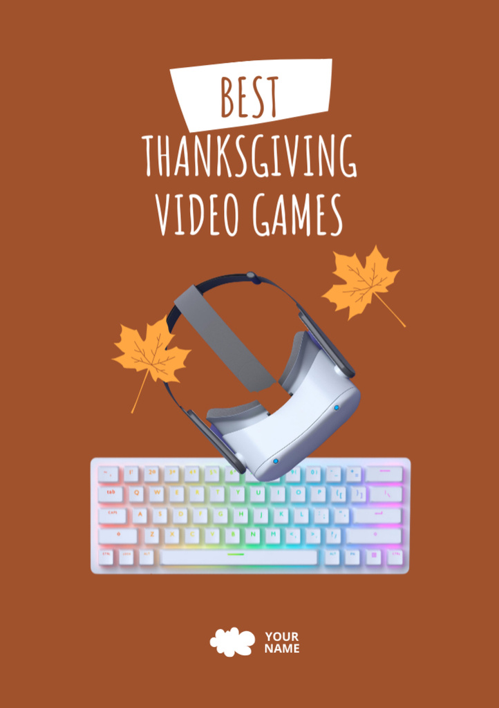 Plantilla de diseño de Best Thanksgiving Gadgets for Gamers Flyer A5 
