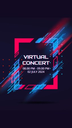 Virtual Concert Announcement TikTok Video Design Template