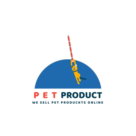 Evcil Hayvan Ürünleri Perakende Animated Logo Tasarım Şablonu