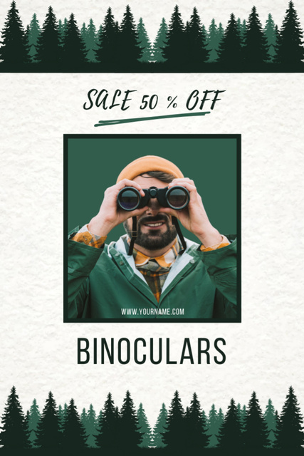 Ontwerpsjabloon van Tumblr van Get Your Discount on Binoculars 