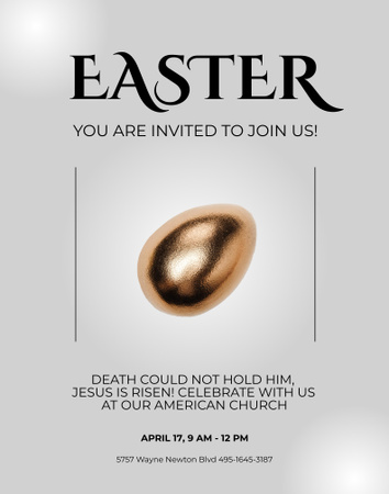 Easter Holiday Celebration Announcement Poster 22x28in Design Template