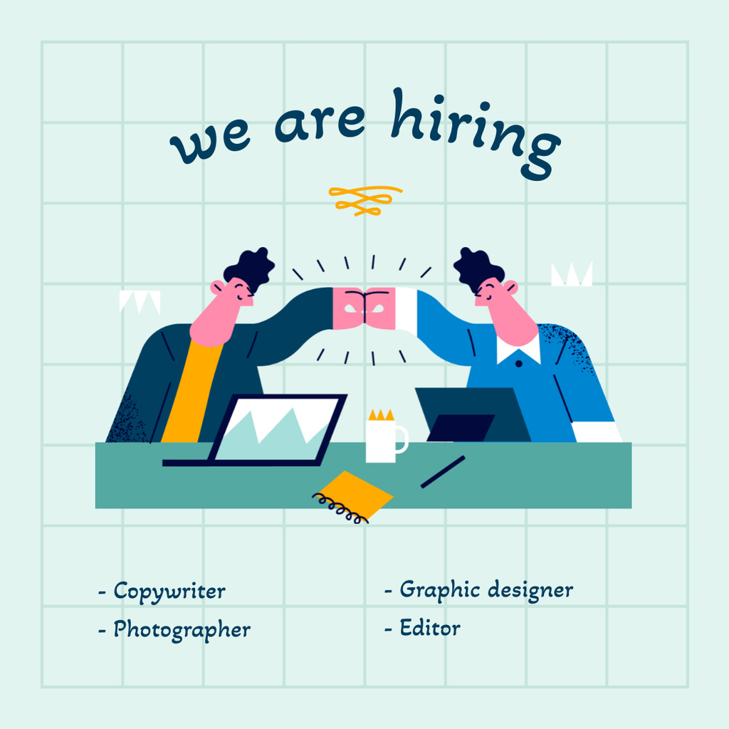 Online business positions job offer Instagram Πρότυπο σχεδίασης