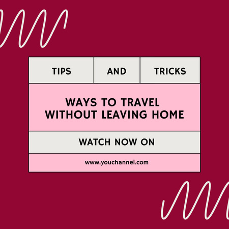 Tips to Travel Without Leaving Home Instagram Design Template