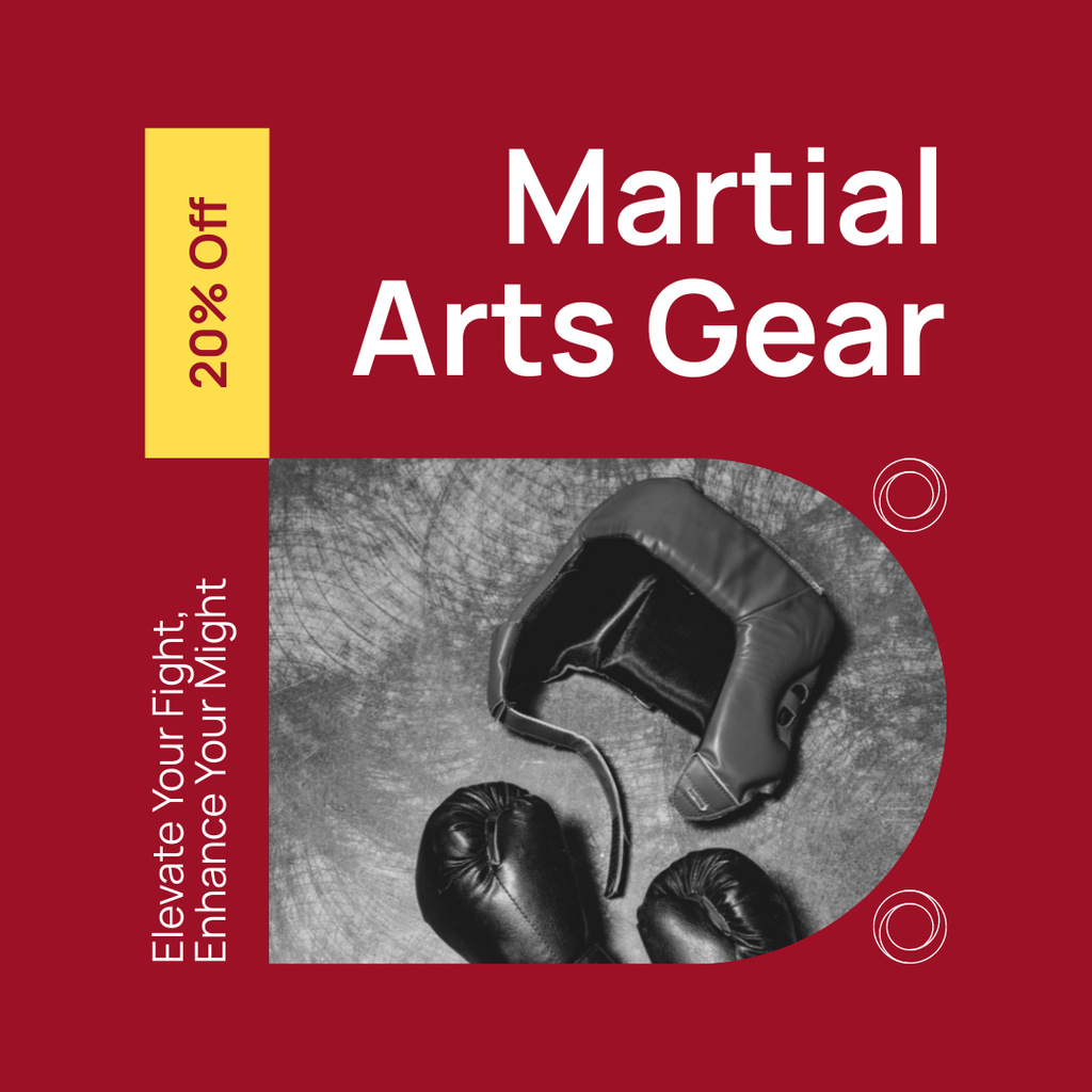 Martial Arts Gear Sale Offer Instagram Modelo de Design