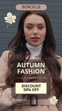 Offer Discounts on Autumn Women's Outfits TikTok Video Tasarım Şablonu