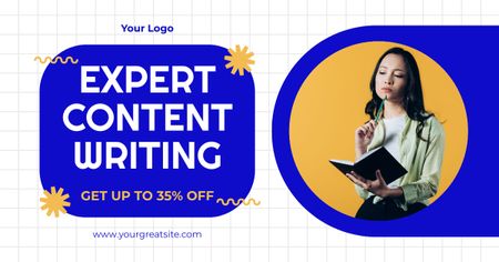 Advanced Level Content Writing At Discounted Rates Offer Facebook AD Design Template