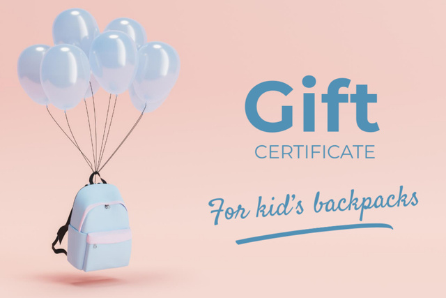 Back-to-School Super Savings Spree Gift Certificate – шаблон для дизайну