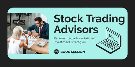 Stock Trading Advisory Company Image Design Template
