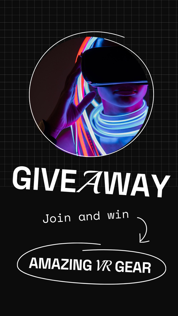 VR Giveaway Ad Instagram Storyデザインテンプレート