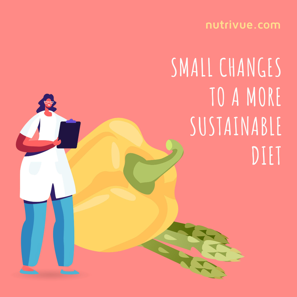 Sustainable Diet Promotion Instagram tervezősablon