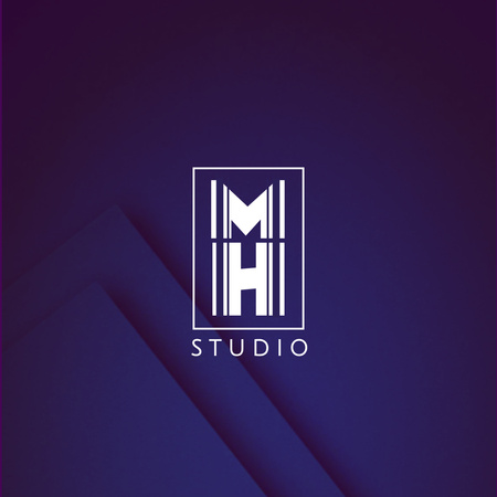 Modèle de visuel Emblème du studio de création - Logo