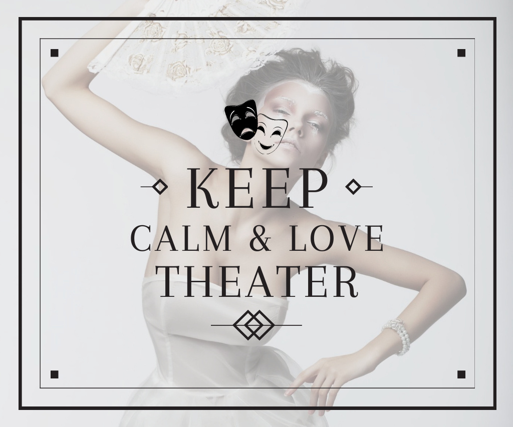 Citation About Love to Theater Large Rectangle – шаблон для дизайну