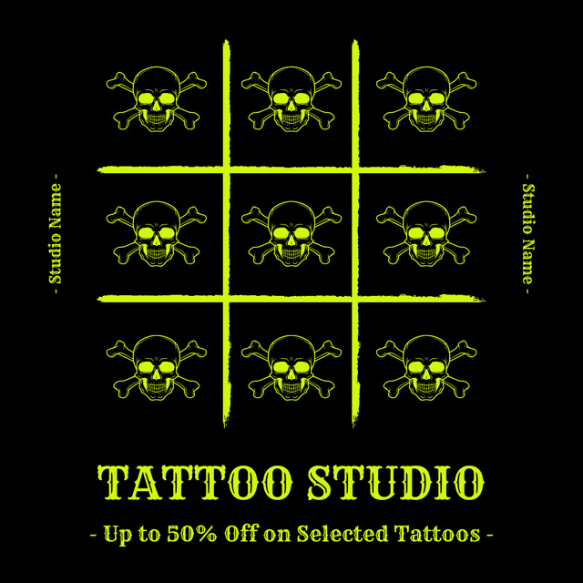 Designvorlage Tattoo Artists für Instagram
