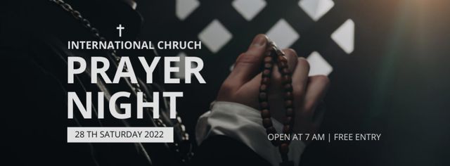 Prayer Night Event Announcement Facebook cover Design Template