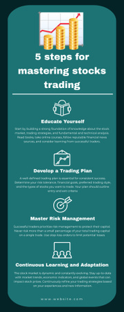 Steps for Mastering Stocks Trading Infographic Design Template