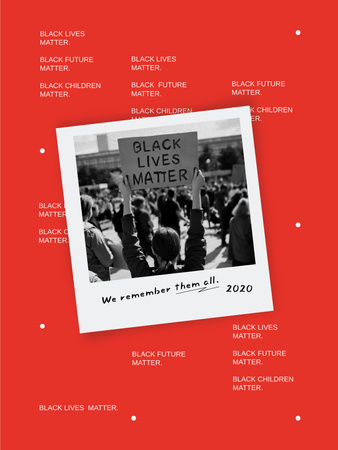 Designvorlage Protest against Racism with People on Demonstration für Poster US