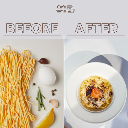 Preparation for Making Pasta Instagram Design Template