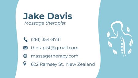 Designvorlage angebot massage-therapie für Business Card US