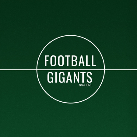 Sport Ad with Football Stadium Illustration Logo Design Template
