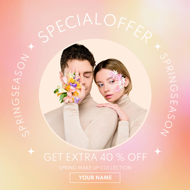 Fashion Spring Sale with Special Offer Instagram AD Design Template