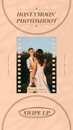 Plantilla de diseño de fotografía de boda Instagram Story 