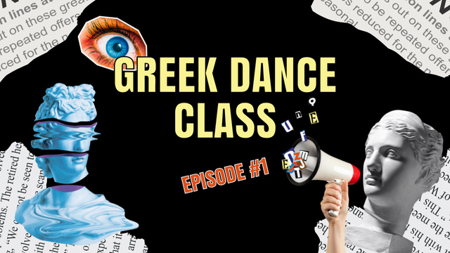 Episode about Greek Dance Class Youtube Thumbnail Design Template